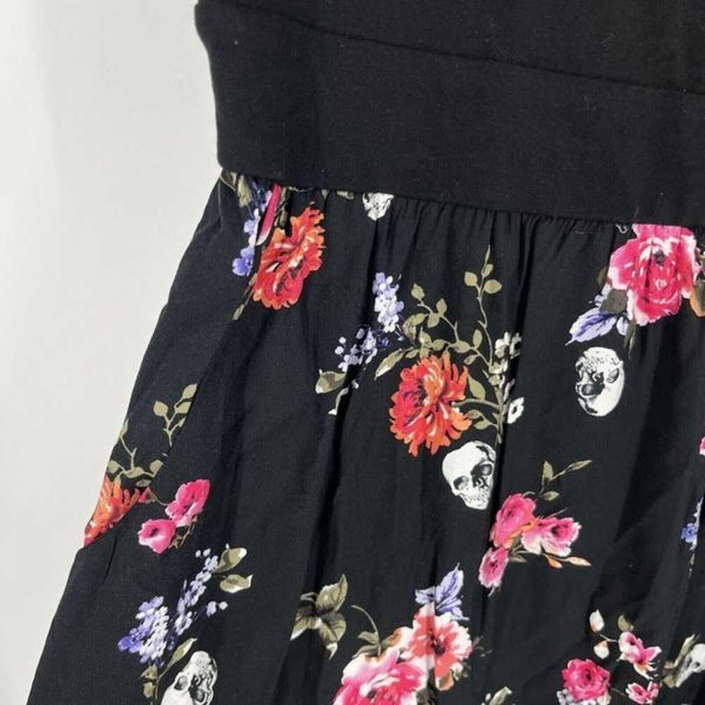 Torrid Dress Size 2 Womens Black Pink Floral Skul… - image 3