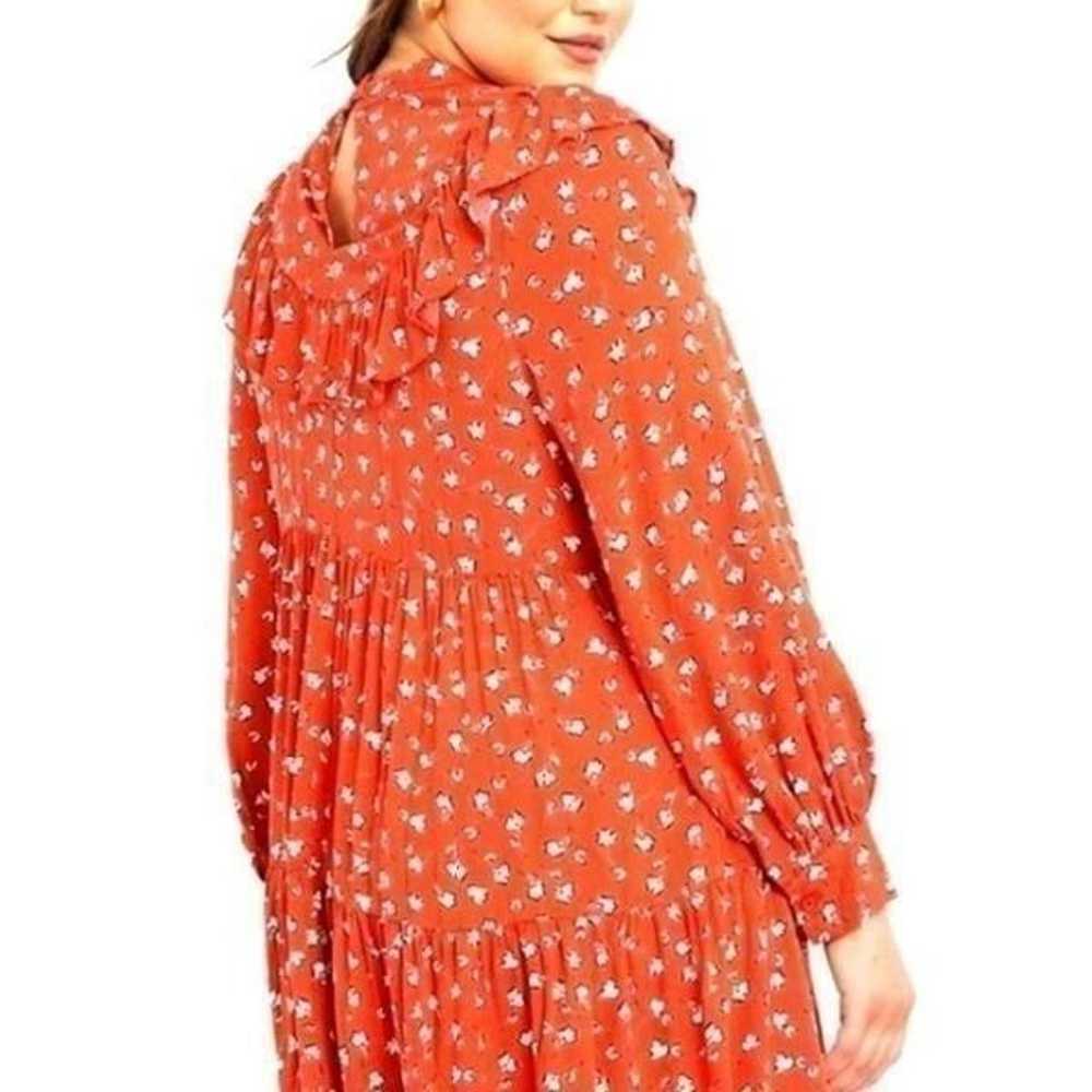 Eloquii Tiered Ruffle Floral Yoke Dress Size 22 - image 11