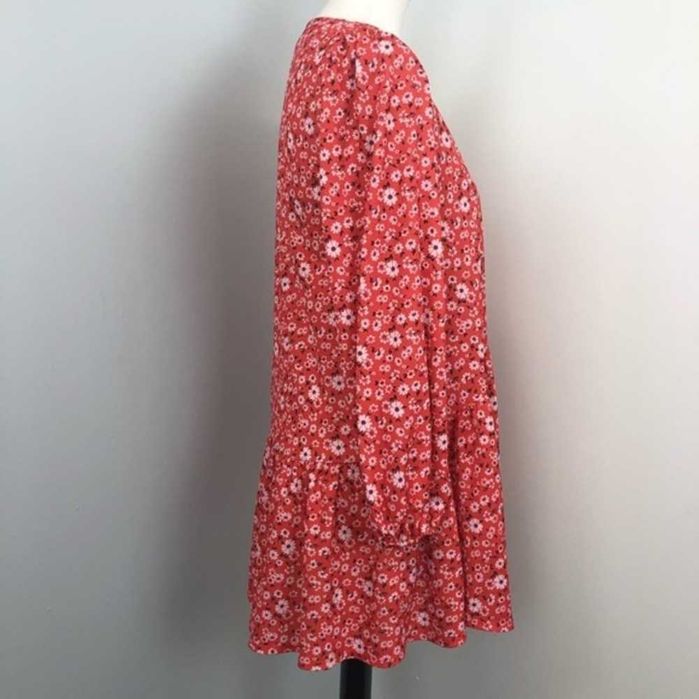 ASOS Red Oversized Floral Boho Smock Dress In Flo… - image 7