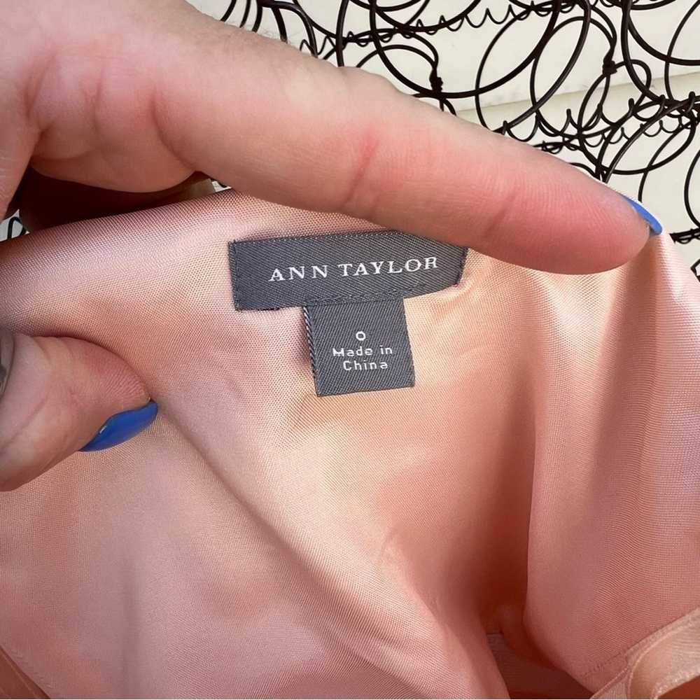 Ann Taylor Ann Taylor Jacquard Rose Floral Pink Y… - image 7