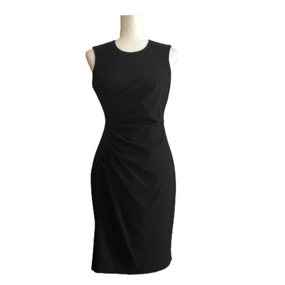 Calvin Klein Dress Black Starburst Ruched Side Sl… - image 2