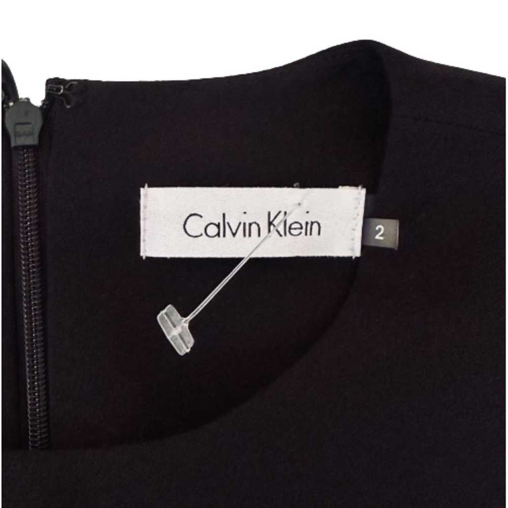 Calvin Klein Dress Black Starburst Ruched Side Sl… - image 3