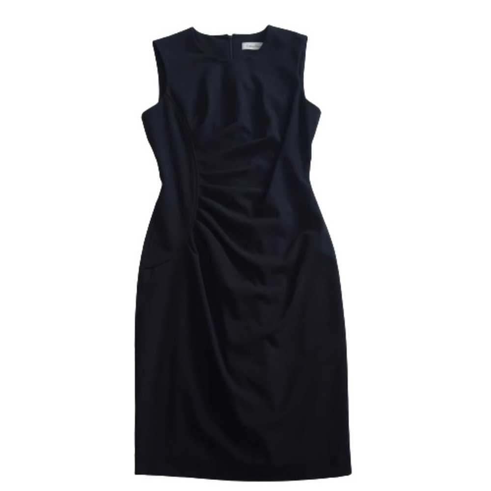 Calvin Klein Dress Black Starburst Ruched Side Sl… - image 7