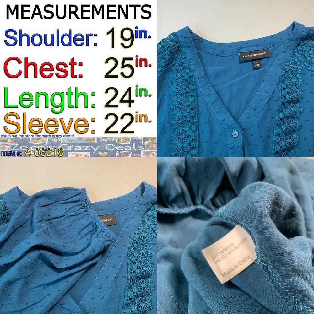 Vintage LANE BRYANT Shirt Womens Size 16 Button U… - image 4