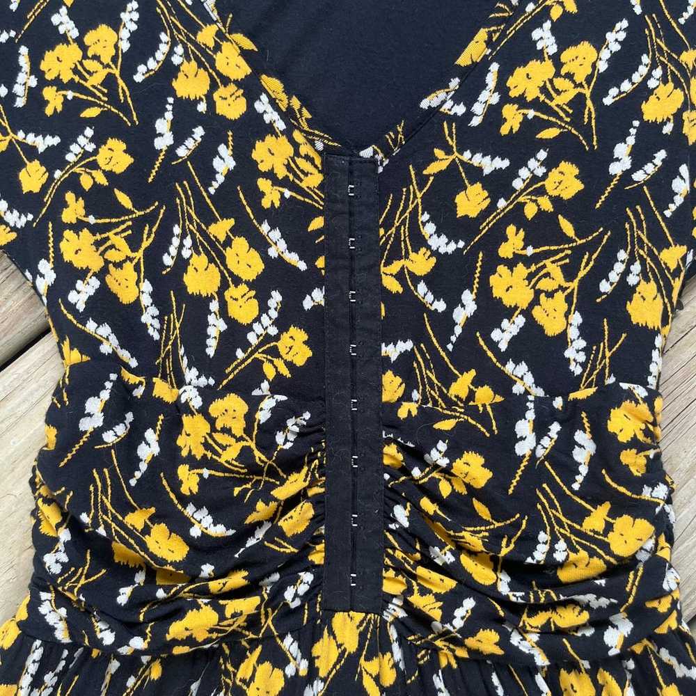 Anthropologie Maeve Black And Yellow Fit & Flare … - image 3