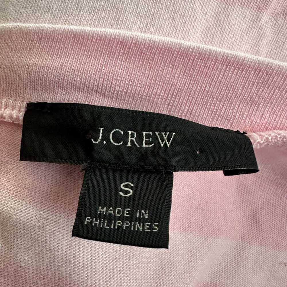 J Crew Midi T-shirt Dress Ballerina Pink Stripe S… - image 4