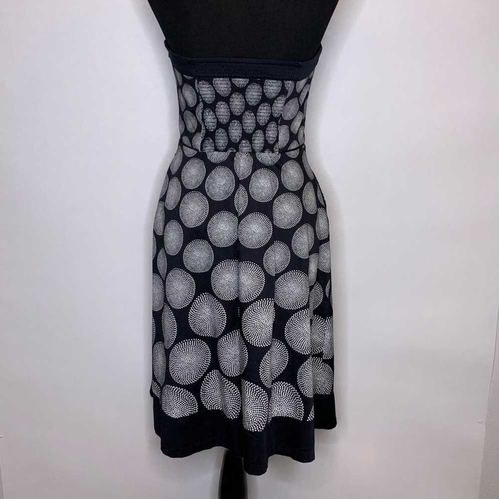 WHBM black white circle strapless dress size 4 - image 6