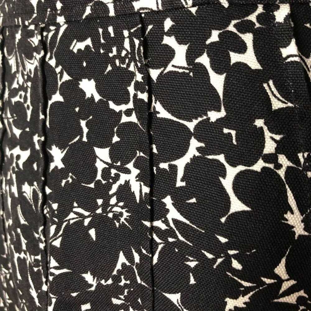 Ann Taylor 100% Silk Black and Cream Floral Fit &… - image 3