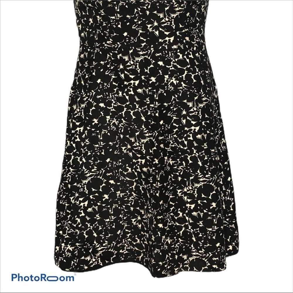 Ann Taylor 100% Silk Black and Cream Floral Fit &… - image 6