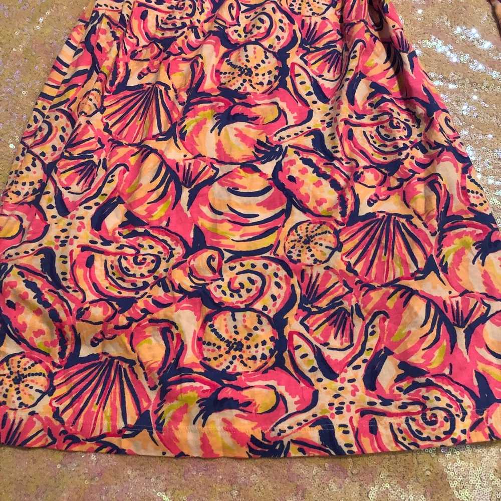 Lily Pulitzer vneck cropped sleeve dress. Pink Bl… - image 3