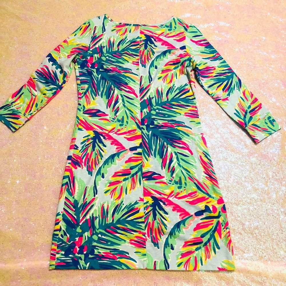 Lily Pulitzer cropped sleeve dress. Pink green co… - image 5