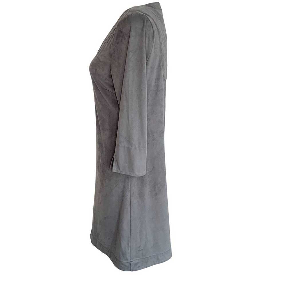 Gretchen Scott Womens Dress Small Grey Faux Suede… - image 3