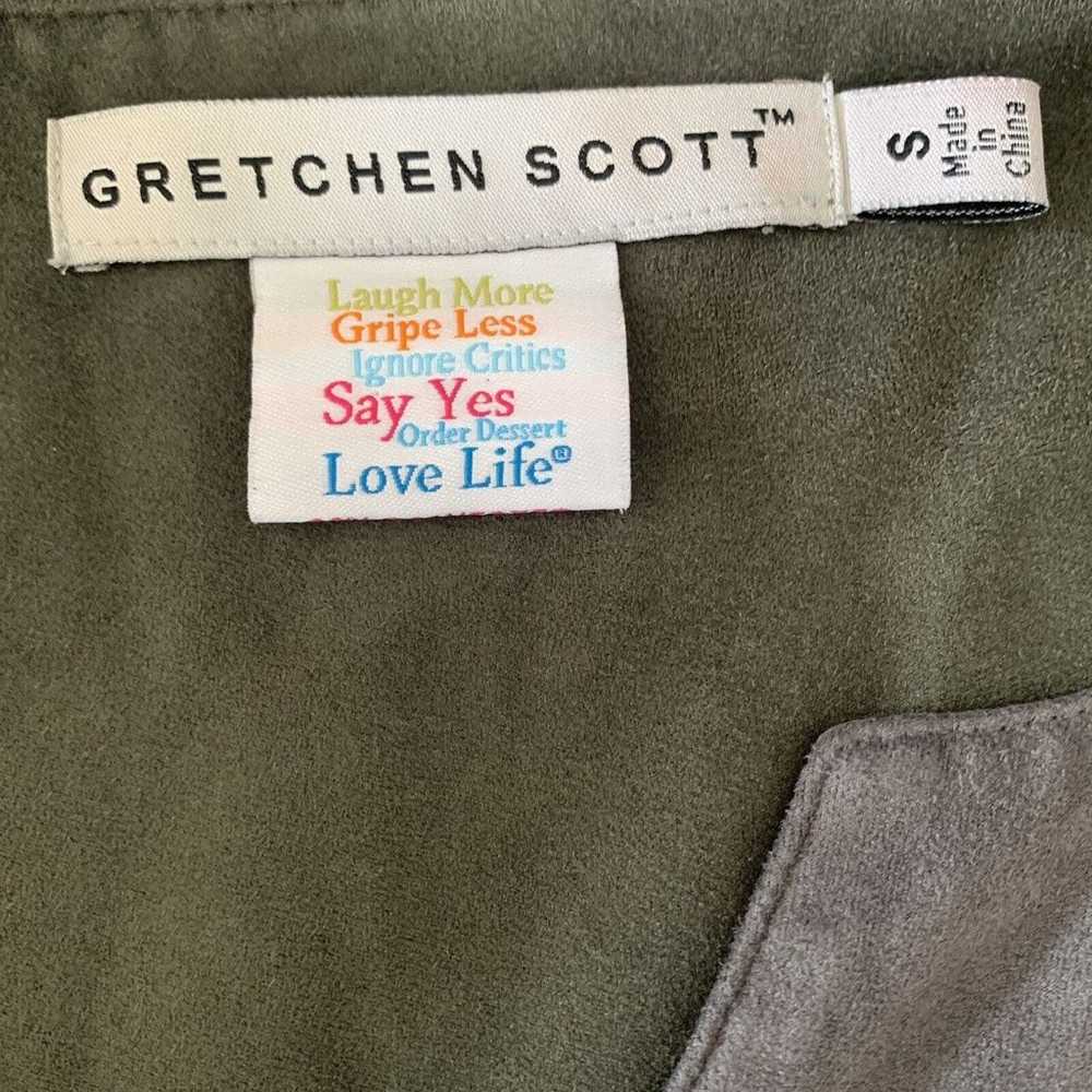 Gretchen Scott Womens Dress Small Grey Faux Suede… - image 6
