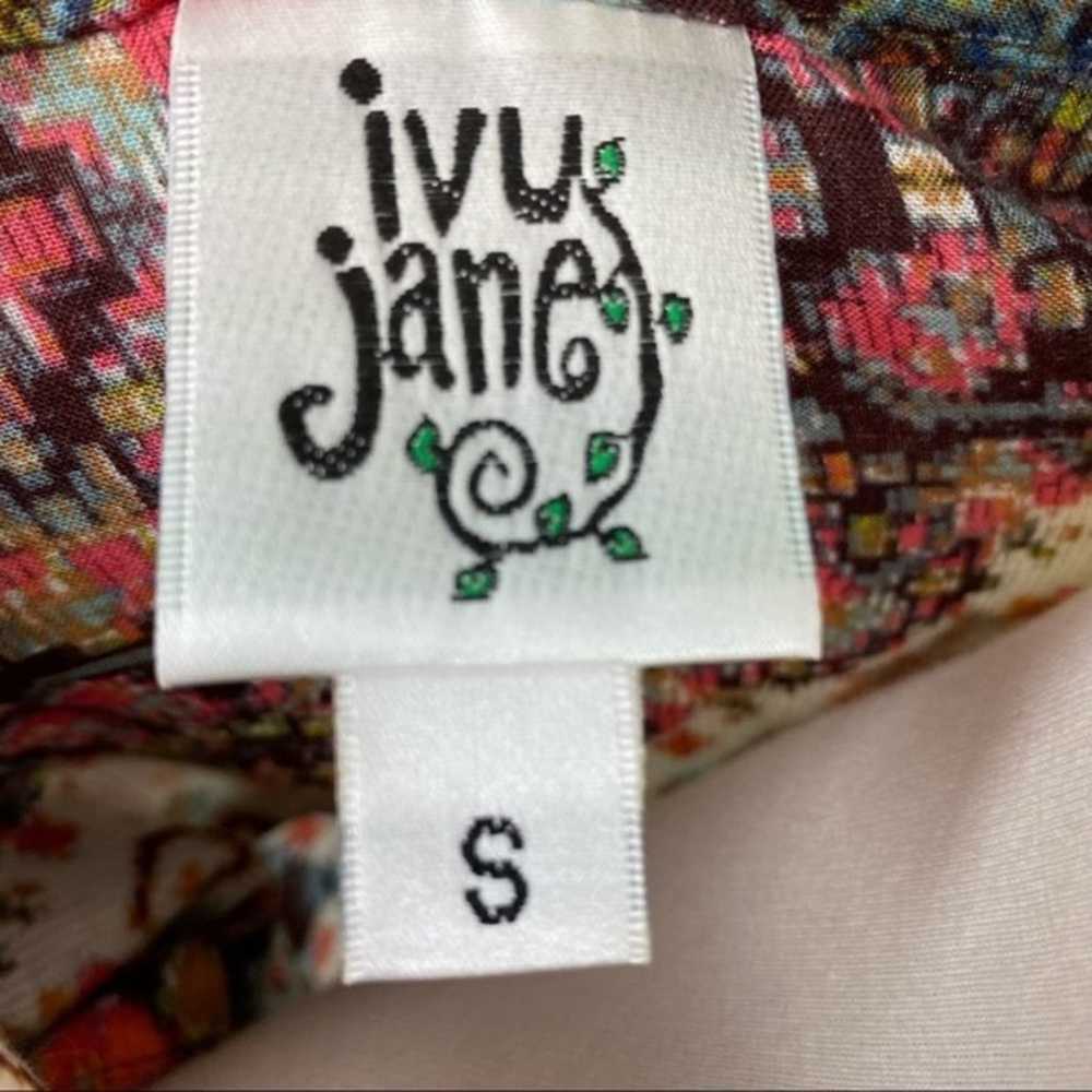 Ivy Jane Colorful Boho Retro Shirt Dress Small - image 10