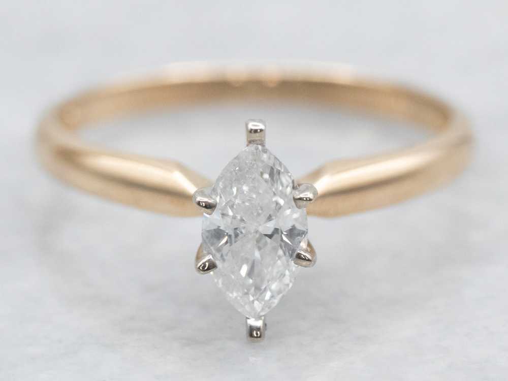 Marquise Cut Diamond Solitaire Engagement Ring - image 1