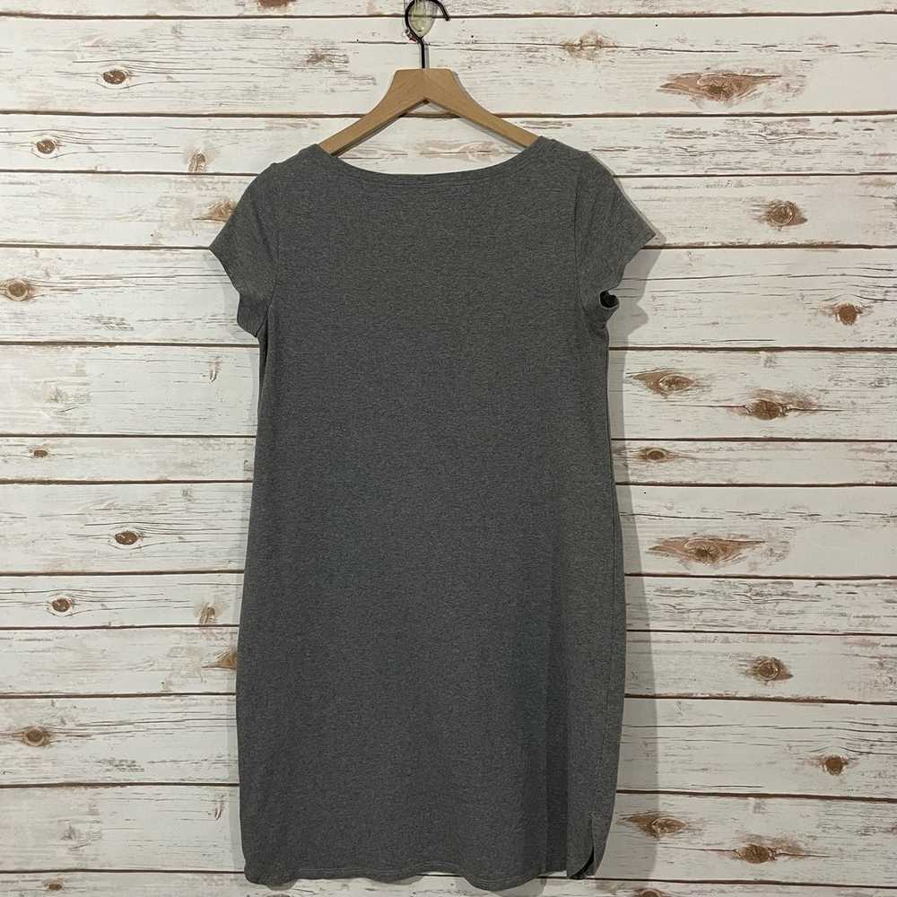 Eileen Fisher Organic Cotton T-Shirt Dress - Gray… - image 10