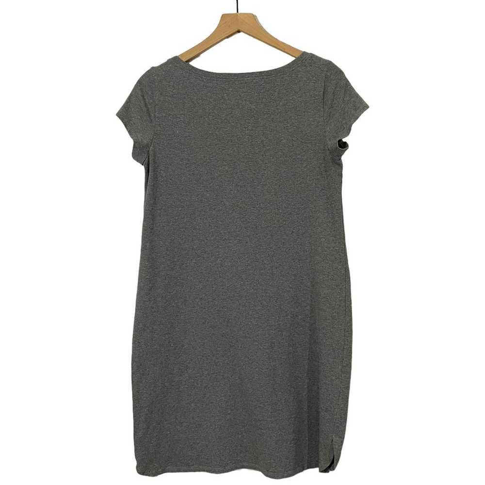 Eileen Fisher Organic Cotton T-Shirt Dress - Gray… - image 2