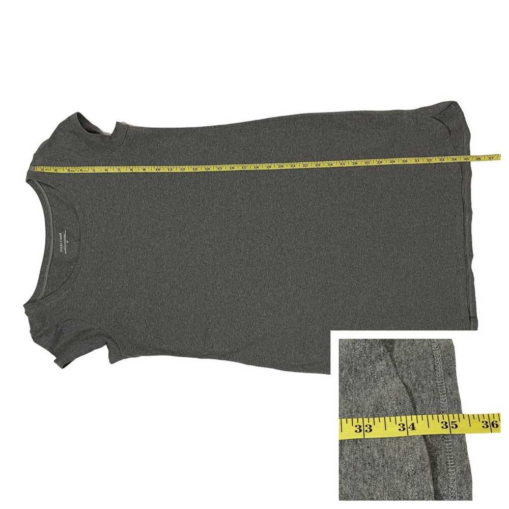 Eileen Fisher Organic Cotton T-Shirt Dress - Gray… - image 3
