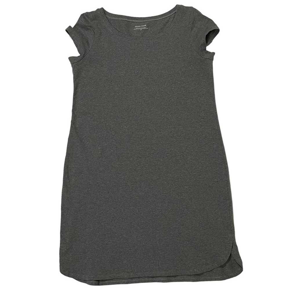 Eileen Fisher Organic Cotton T-Shirt Dress - Gray… - image 5