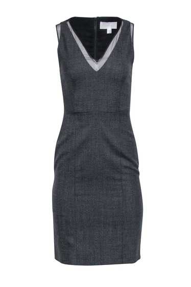 Hugo Boss - Charcoal Grey Sheath Dress w/ Black Me