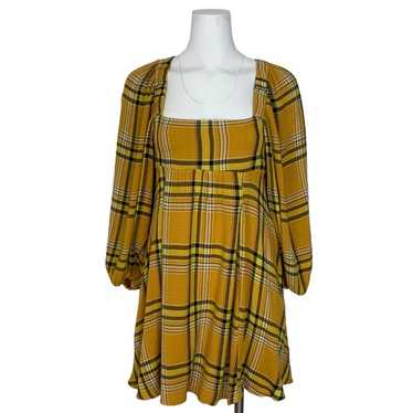 Urban Outfitters UO Lachlan Flannel Smocked Mini D