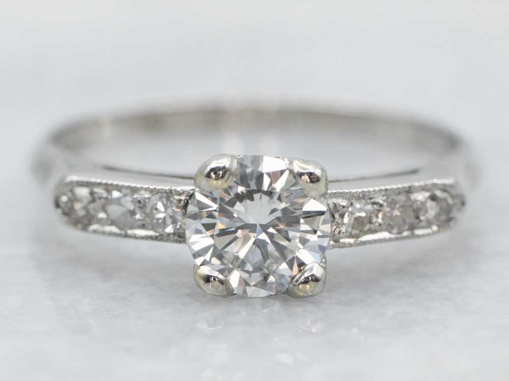 Platinum GIA Certified Diamond Engagement Ring - image 1
