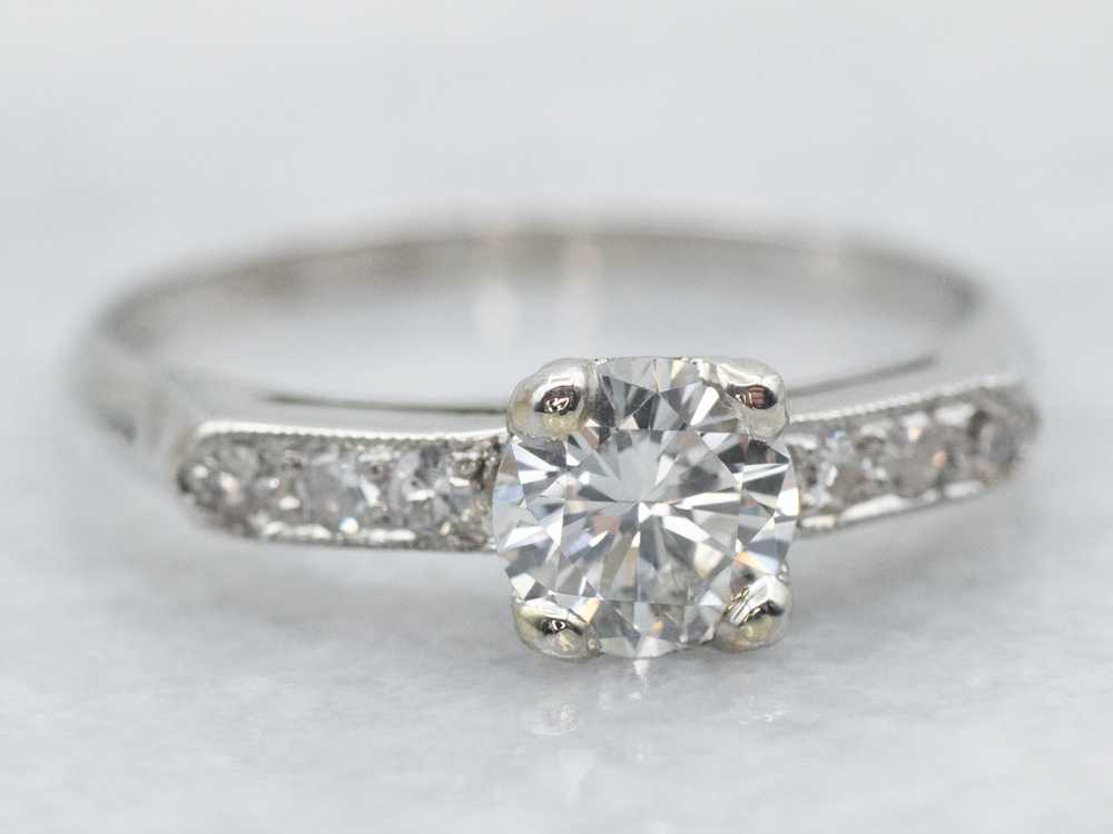 Platinum GIA Certified Diamond Engagement Ring - image 2
