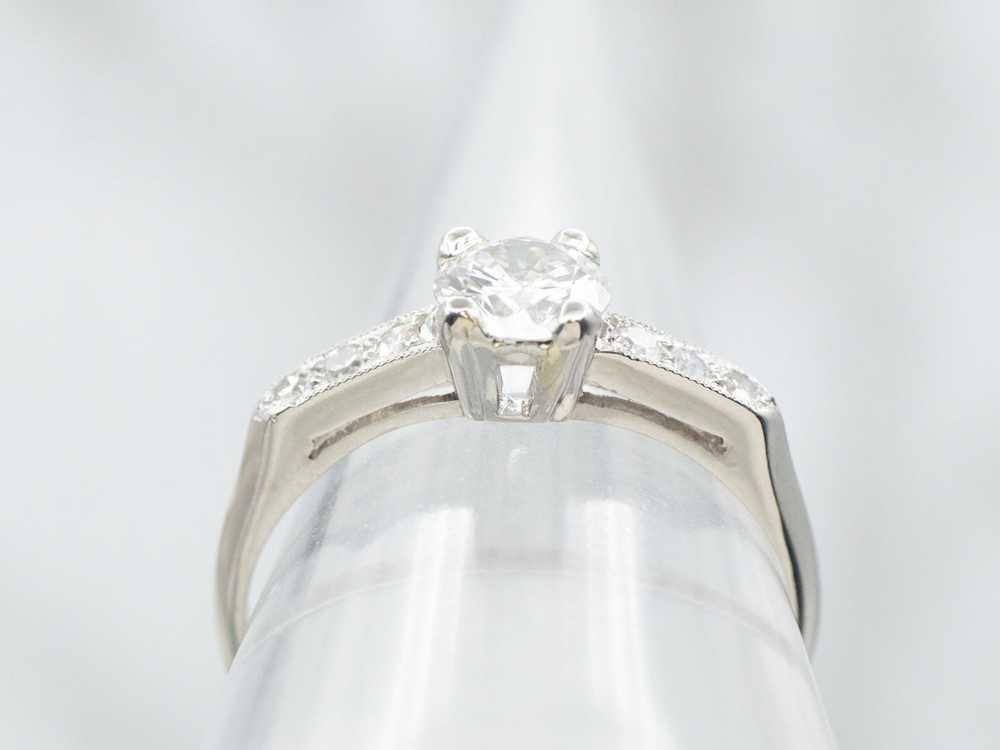 Platinum GIA Certified Diamond Engagement Ring - image 3