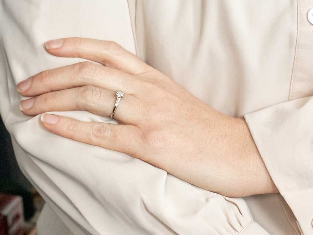 Platinum GIA Certified Diamond Engagement Ring - image 4