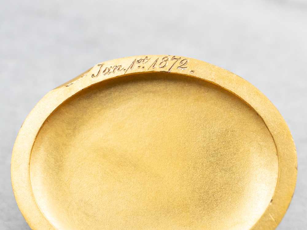 Victorian Bloomed Gold "AR" Monogrammed Locket - image 4