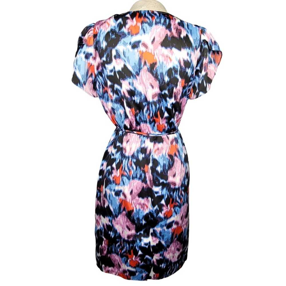 Faux Wrap Colorful Dress Size 4 - image 3