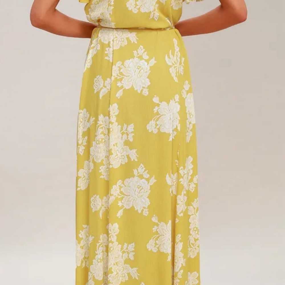 Lulu’s Heart of Marigold Yellow Floral Print Wrap… - image 2