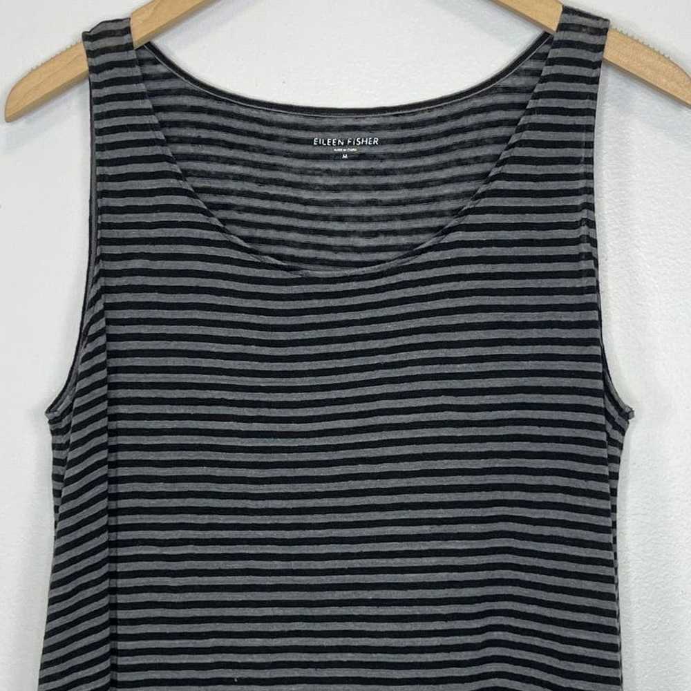 Eileen Fisher Striped Linen Maxi Dress Size Mediu… - image 3