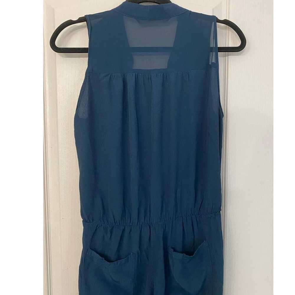 Zara Basic Beaded Surplice Neckline Jumpsuit Navy… - image 5