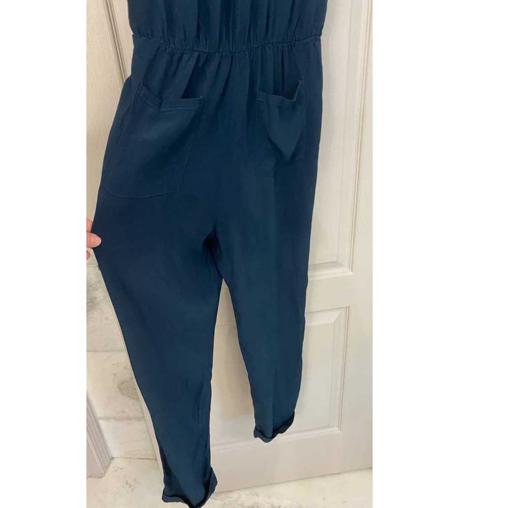 Zara Basic Beaded Surplice Neckline Jumpsuit Navy… - image 7
