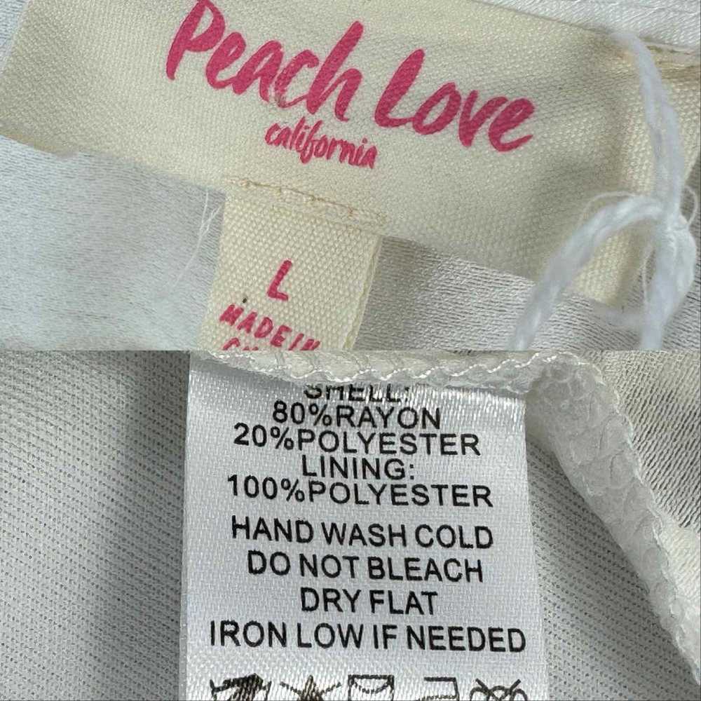 Peach Love Balloon Sleeve Wrap Mini Dress Ivory W… - image 10