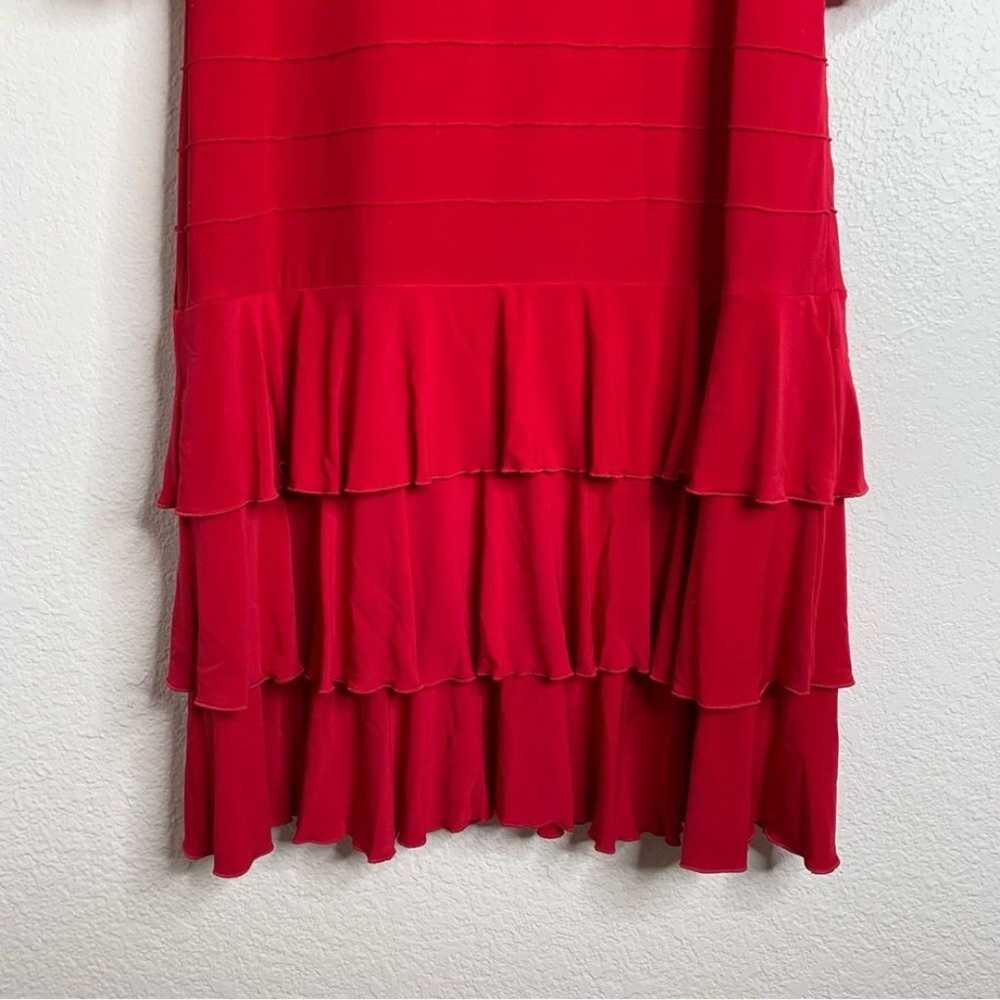 Nueva Vintage Red Ruffle Dress Y2K Size 14 - image 2