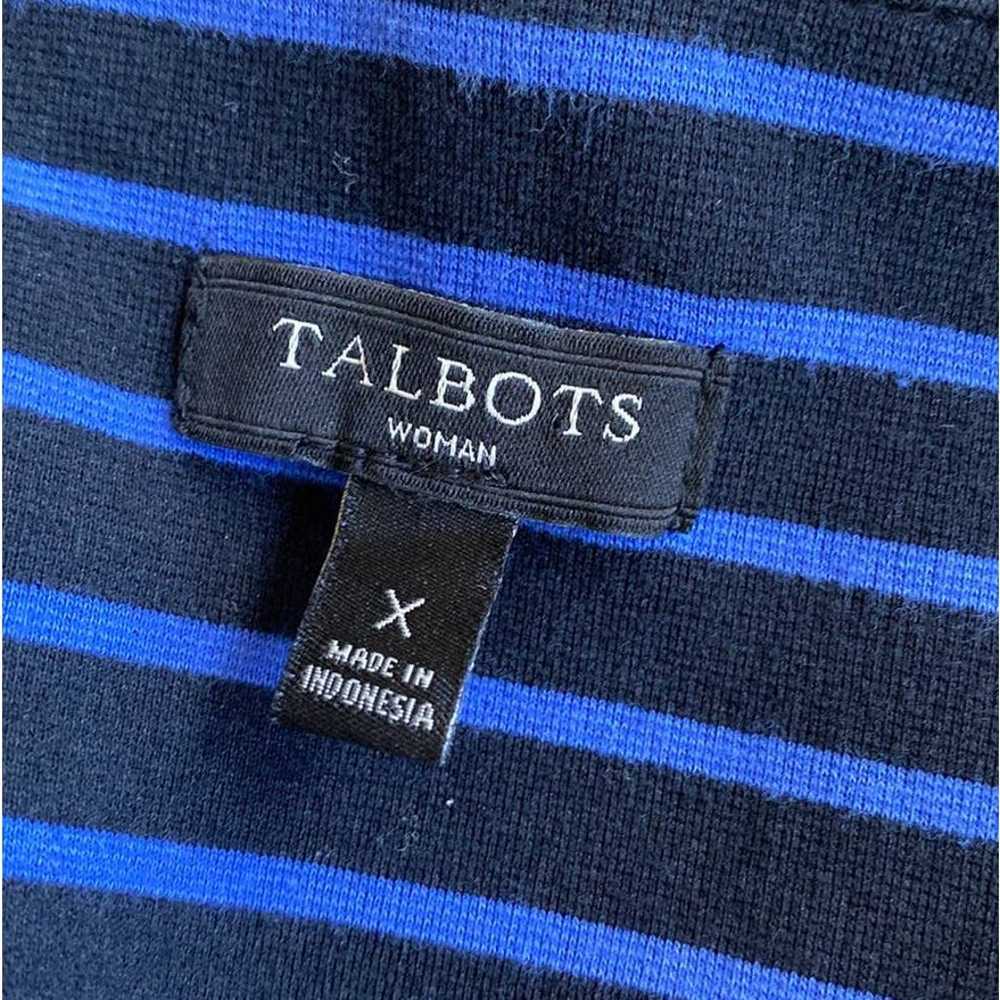 Talbots Woman Blue Black Stripe Boat Neck Sleevel… - image 6