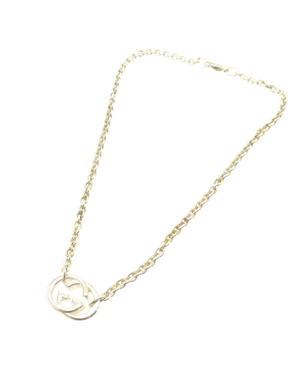 Gucci Interlocking Silver Pendant Necklace - image 1