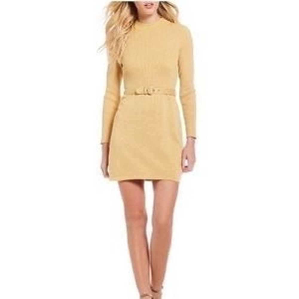 Free People Golden “French Girl” Sweater Dress La… - image 1