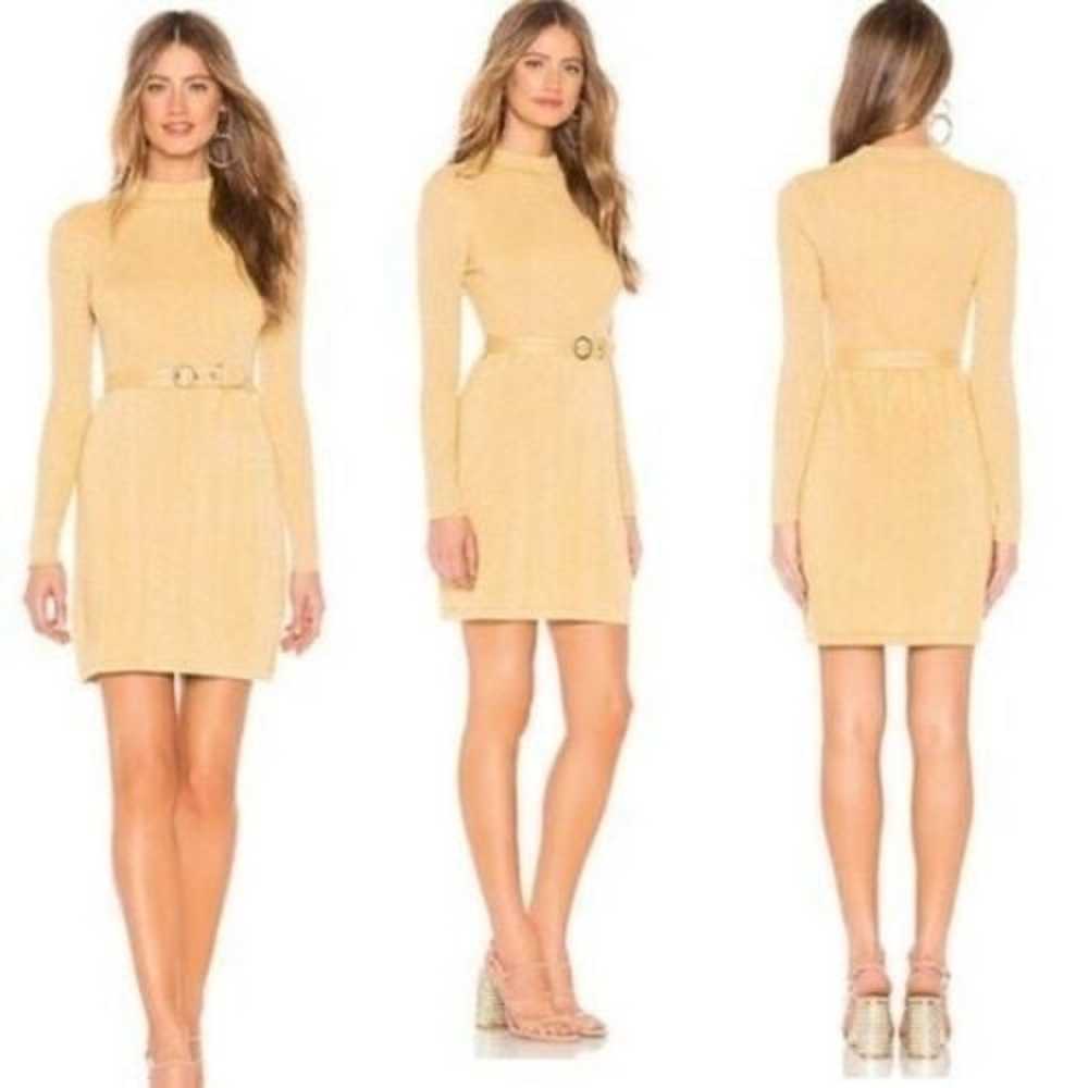 Free People Golden “French Girl” Sweater Dress La… - image 2