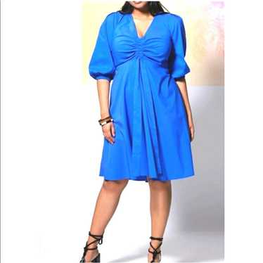 Eloquii dress v neck blue size 18