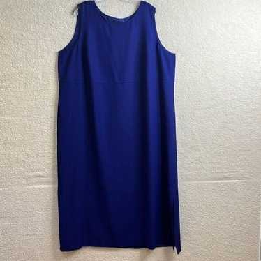 Positive Attitude Womens Blue Dress Lined Sleevel… - image 1