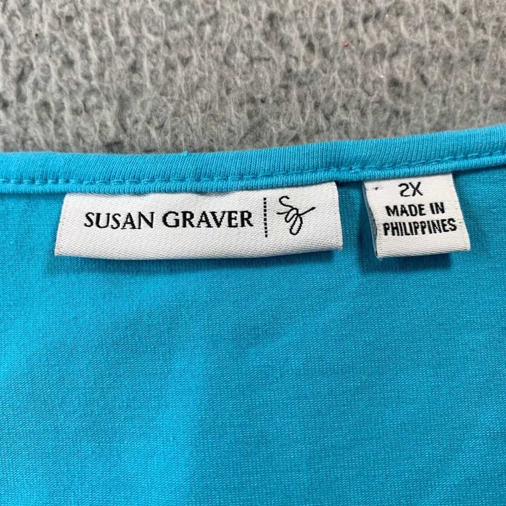 Susan Graver SUSAN GRAVER Blouse Womens 2X Top Sh… - image 3