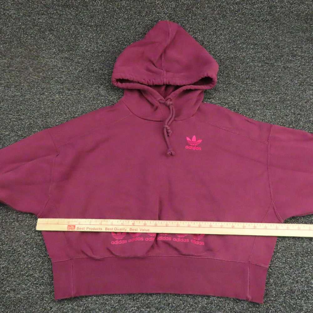 Adidas Adidas Hoodie Womens Small Red Cropped Lon… - image 3