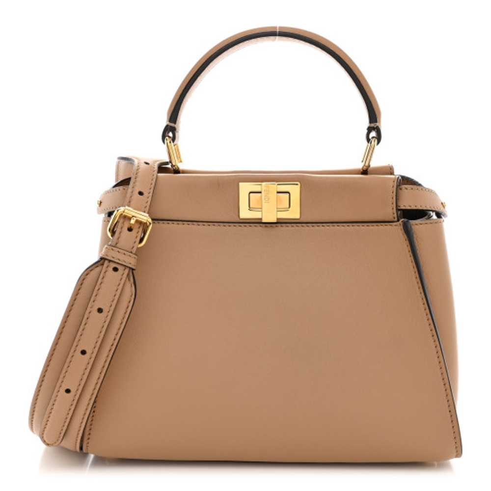 FENDI Vitello Seta Nabuk Pequin Mini Peekaboo Ico… - image 1