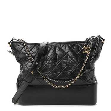 CHANEL Aged Calfskin Quilted Large Gabrielle Hobo 