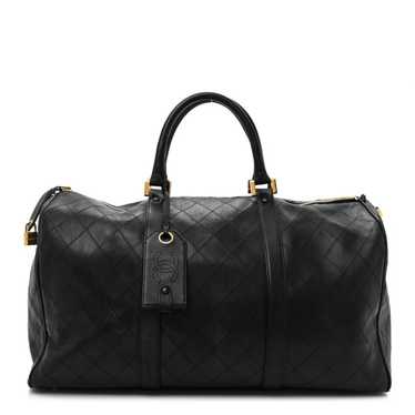 CHANEL Calfskin Stitched CC Boston Black