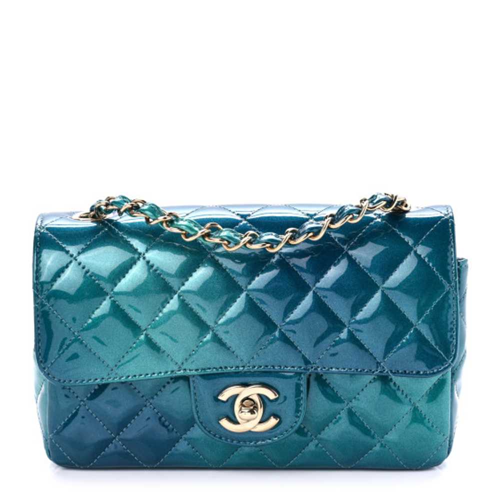 CHANEL Shaded Patent Calfskin Quilted Mini Rectan… - image 1