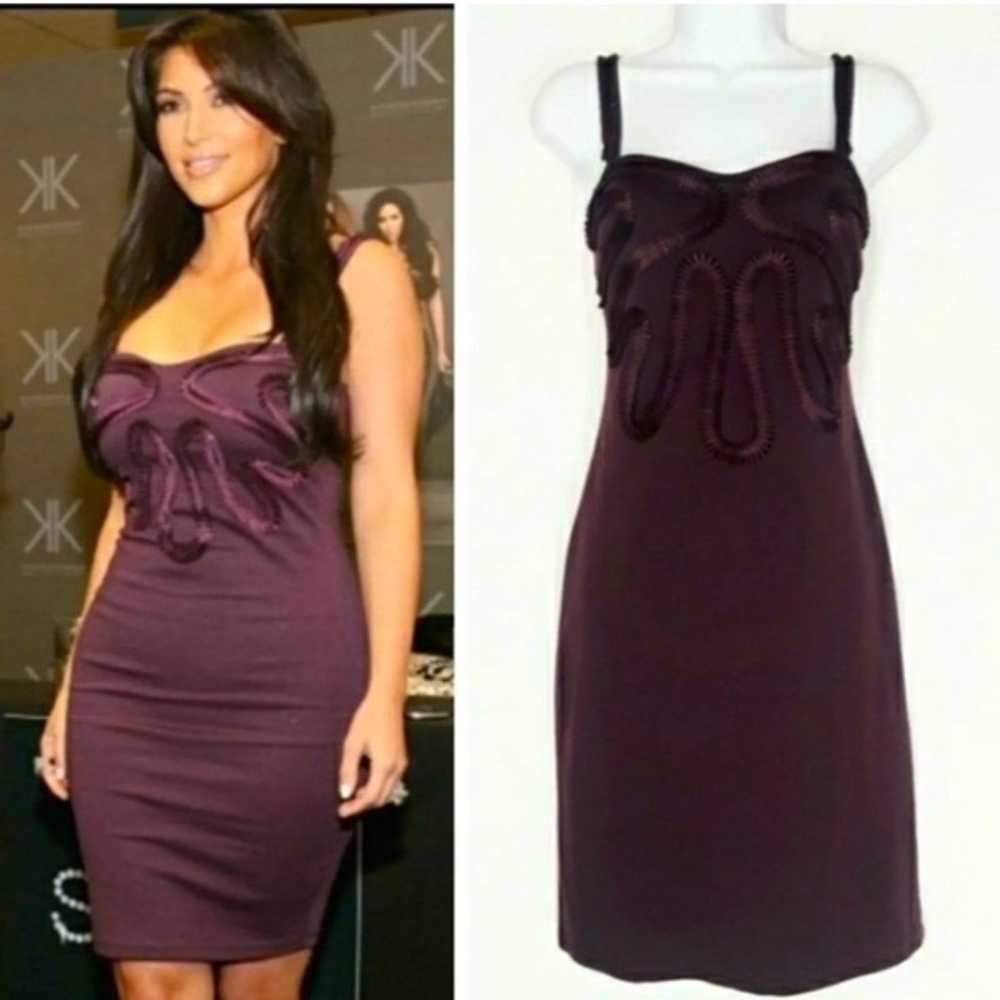 Kardashian Kollection Plum Bodycon Dress. Sz XL - image 1
